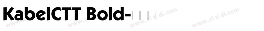 KabelCTT Bold字体转换